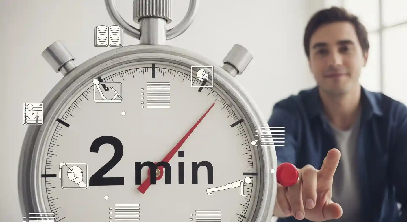 Two‑Minute Rule — शुरुआत की friction हटाएँ