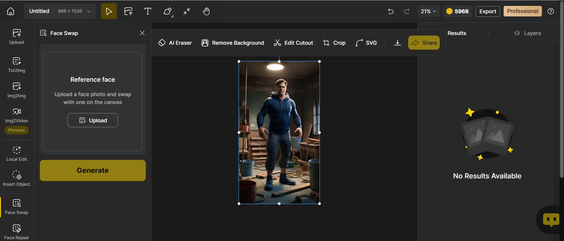 how to photo face swap in ai
